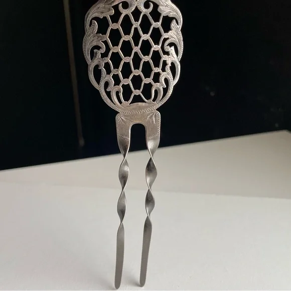 Sterling silver 1900’s Hair Comb Peinetta Accessory - Picture 1 of 16